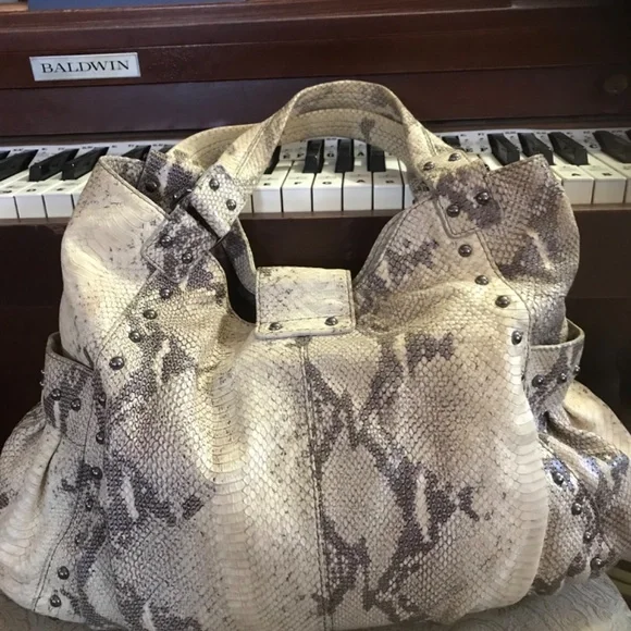 Rafe Designer Snakeskin Handbag - Picture 2 of 3